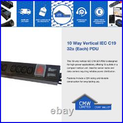 10way Vertical PDU IEC C19 32A Plug