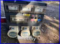 125A 3 Phase Power Distribution Unit Variable RCD 6 x 63A Outputs Event /