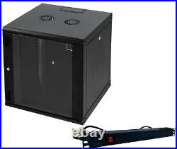 18u 600mm 19 Wall Mounted Data Cabinet + 6 way PDU (Power Distribution Unit)