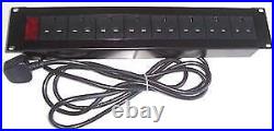 19 UNIT SWITCHED/8-WAY/, Power Distribution Strips, Pack of 1