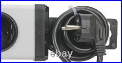 1 pcs Type E French 5 Gang Power Distribution Unit, 1.5m Cable, 16A, 250 V