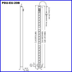 20 Way EU Vertical Rack Mount PDU Distribution Unit 20 Way EU Vertical Rack Mount PDU Distribution Unit
