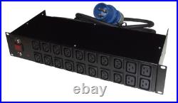 20 way PDU (16 IEC C13 + 4 C19) 32 AMP 19 Horizontal 2U With Circuit Breakers 20 way PDU (16 IEC C13 + 4 C19) 32 AMP 19 Horizontal 2U With Circuit Breakers