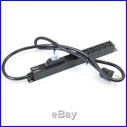 250V Power Distribution Unit Rackmount PDU L6-30P 30 amp C13 C14 with 8 pack cable