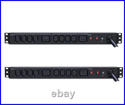 2X CyberPower PDU30BHVT10R 10-outlet Rackmount PDU 8 IEC-320 C13 2 IEC-320 C19