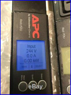 (2) APC AP8959NA3 Switched Rack C13 C19 24 Outlet PDU ZERO U 20A/208-16A/230v
