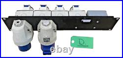 2u rack power mains distro single phase 1ph 32A in out thru 4 x 16A 1 x 13A #D