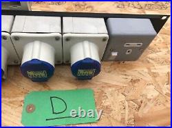 2u rack power mains distro single phase 1ph 32A in out thru 4 x 16A 1 x 13A #D