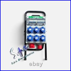 32A 3-Phase Power Distribution Box, event Distro 1 X 32A 5 Pin, 6 X 16A 3 pin