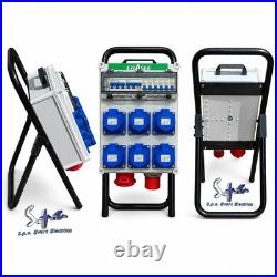 32A 3-Phase Power Distribution Box, event Distro 1 X 32A 5 Pin, 6 X 16A 3 pin