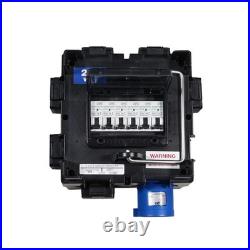 32A 3 Pin Plug to 6 x 13A Sockets With RCBOs 230V PCE Power Distribution