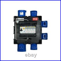 32Amp 3Pin Plug/Socket to 4 x 16 Amp Sockets 230V PCE Distribution Cube