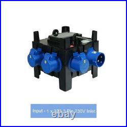 32Amp 3Pin Plug/Socket to 4 x 16 Amp Sockets 230V PCE Distribution Cube