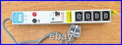 4 way 10a IEC 60320 C13 sockets SP Mains Fuse & Neon RCD Protected 13a Plug PDU