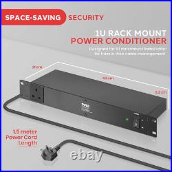 9-Outlet PDU Power Strip Surge Protector 1U Rack Mount, 150 Joules, 15A Heavy