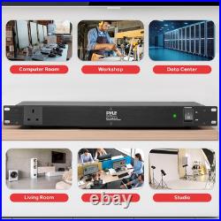 9-Outlet PDU Power Strip Surge Protector 1U Rack Mount, 150 Joules, 15A Heavy