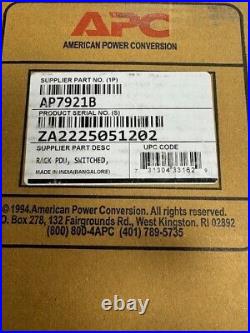 ACP Rack Power Distribution Unit, AP7921B, Black, New But Not Sealed