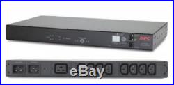 APC AP4423 rack ATS, 230V, 16A, C20 in, (8) C13 (1) C19 out