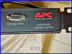 APC AP7722 Automatic Transfer Switch inc AP9617 network management card