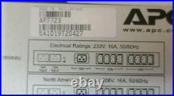 APC AP7723 Rack Automatic Transfer Switch 20A/208V 16A/230V (8)C13 (1)C19 1U ATS
