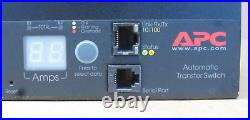 APC AP7732 2U ATS Automatic Transfer Switch Rack Mount PDU 208V 30A 2xC20 16xC13