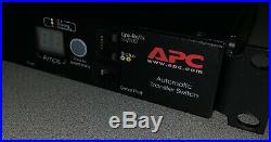 APC AP7750A 8 Outlet Rack Mountable Automatic Transfer Switch