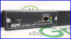 APC AP7750 8-Outlet 120V 15A Mount PDU Automatic Transfer Switch with AP9617 Card