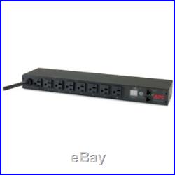 APC AP7801 Rack PDU, Metered, 1U, 20A, 120V, (8) 5-20, NEMA L5-20P Power