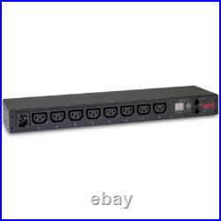APC AP7820 Rack PDU, Metered 1U 12A/208V 10A/230V 1XC14IN 8XC13OUT & Rackmounts