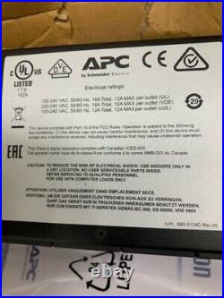 APC AP7821B Power Distribution Unit (PDU) 0U/1U Black 8 AC Outlet
