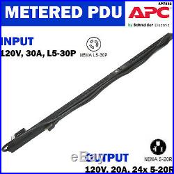 APC AP7832 Rack PDU Metered 2.88kW 120V 30A (L5-30P) (24)5-20R NOB