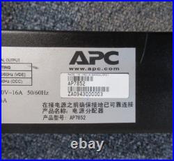 APC AP7852 20xC13 4xC19 ZeroU Switched Rack PDU Power Distribution Unit 230V 16A