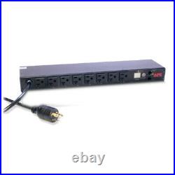 APC AP7901 Switched Rack PDU 1U 120V 20A 8x 5-20R Outlets L5-20P Input NOB