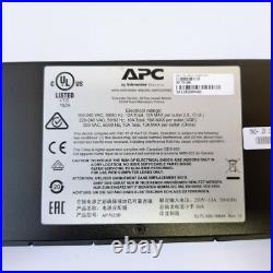 APC AP7920B NetShelter Switched Rack PDU 1U 1PH 2.3kW 230V 10A 8x C13 C14 Input APC AP7920B NetShelter Switched Rack PDU 1U 1PH 2.3kW 230V 10A 8x C13 C14 Input