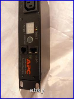 APC AP7920B power distribution unit PDU 8 AC outlets 0U/1U Black + MOUNTING EARS
