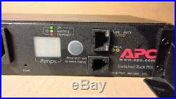 APC AP7920 Switched Rack PDU Power distribution Unit strip Masterswitch 8-SLOT