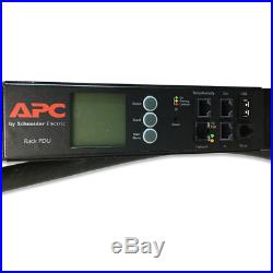 APC AP8865 Rack PDU 2G Metered 0U 208V 36x C13 6x C19 2x 5-20 L21-30P Broken ear