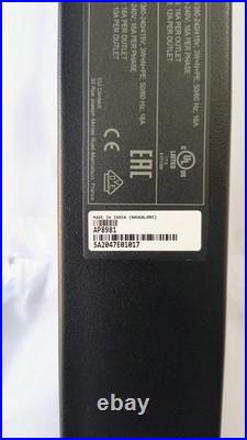 APC AP8981 Switched & Metered 3 Phase Rack PDU 2G 11kW 230V 21xC13 & 3xC19