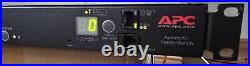 APC Automatic Transfer Switch PDU (AP7721) Rack Mountable 10A/230V, 12A/208V