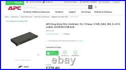 APC Easy Switched PDU EPDU1016S power distribution unit 3680 VA 8 x C13 out APC Easy Switched PDU EPDU1016S power distribution unit 3680 VA 8 x C13 out