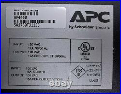APC Schneider by Electric AP4450 Rack 100/120V 15A 1440 VA Auto Transfer Switch
