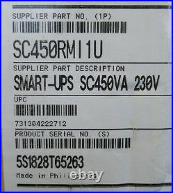 APC Smart-UPS SC450 450VA 280W 230V 1 Phase 4x C13 UPS Rack 1U SC450RMI1U
