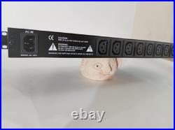 ART PB 4x4 Rackmount PDU 8-Out IEC C13/C14 240VAC 8A 1U Breaker Switch