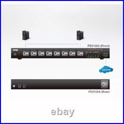 ATEN 1U 10A 8 Outlet Switched Bank Metered PDU + Free Eco PDU Manager Software