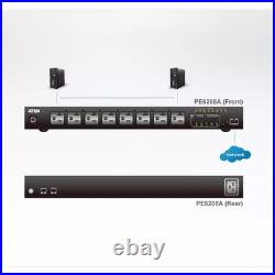 ATEN 1U 16A 8 Outlet Switched Bank Metered PDU + Free Eco PDU Manager Software