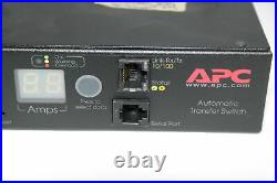 Apc Ap7721 Rack Mount Automatic Transfer Switch 2x C14 Input 12x C13 Output Pdu