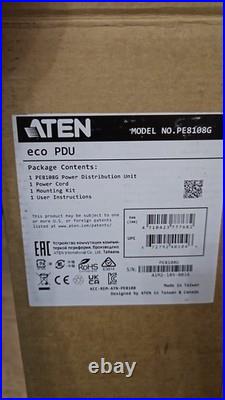 Aten Pe8108g 8-port Intelligent Net Eco Pdu 8 Outlet Metered And Switched Aten Pe8108g 8-port Intelligent Net Eco Pdu 8 Outlet Metered And Switched