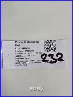 BMW X3 2023 G01, F97 Power Distribution Unit 9855628 (N232)