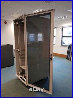 Beige Server Rack Enclosure Cabinet with Doors and Panels with Keys Delivery Availab