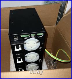 Black Power Distribution Unit PDU with 6 Outlets for Power Management